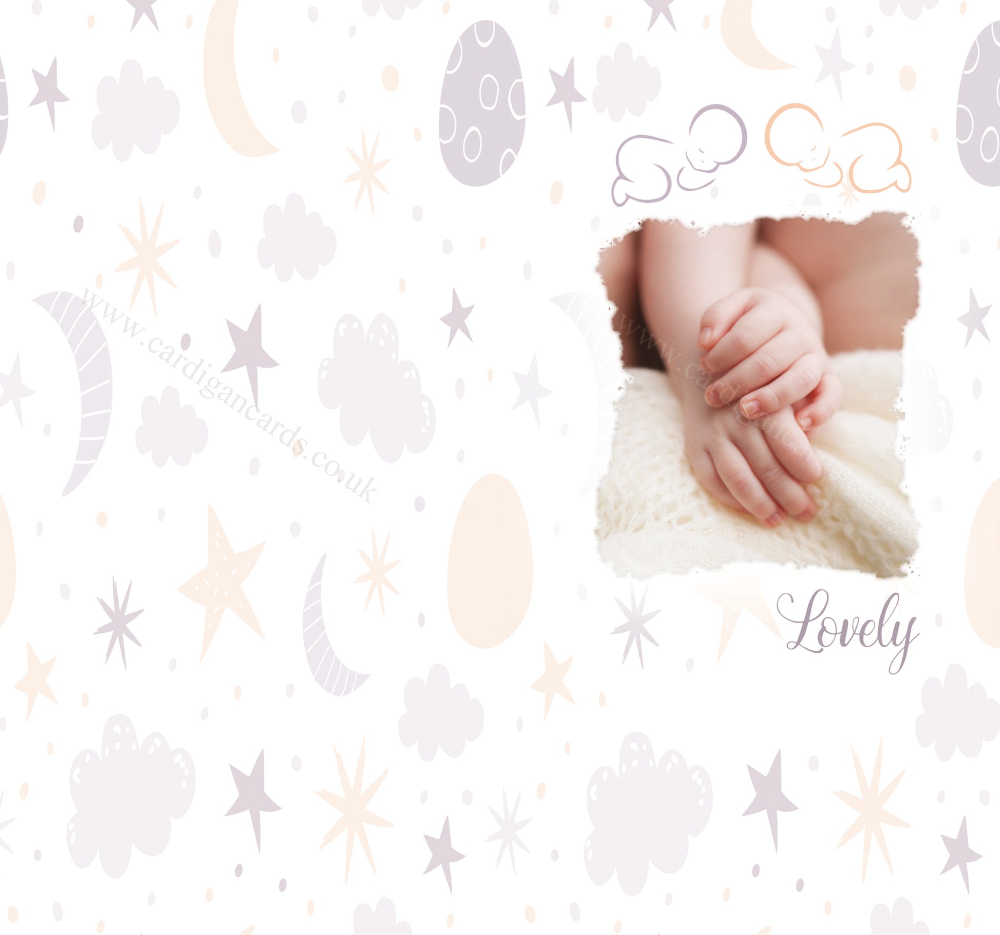 New Twins Birth How Lovely - New Born Congratulations Greeting Card