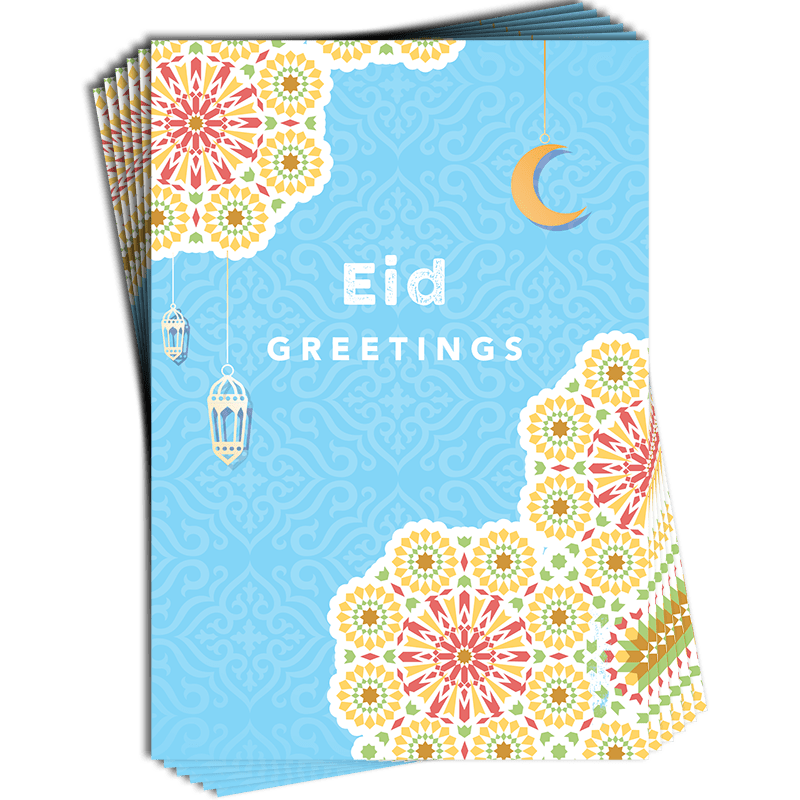 2024 Happy Eid Mubarak Cards Pack of Greeting Cards with Envelopes in 6 Designs