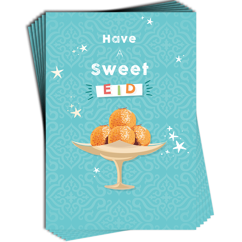 2024 Happy Eid Mubarak Cards Pack of Greeting Cards with Envelopes in 6 Designs