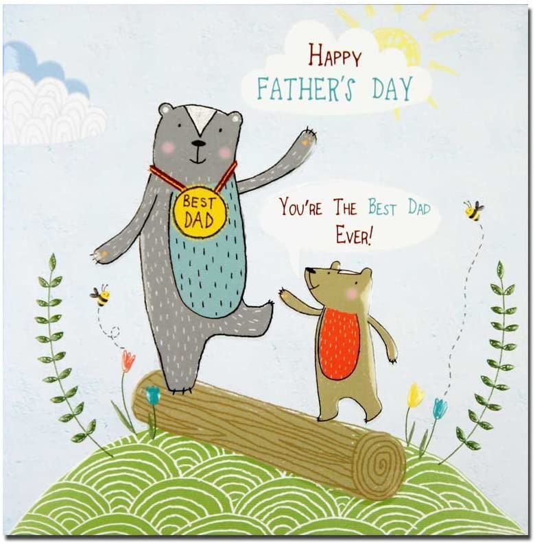 Second Nature Happy Father's Day You're The Best Dad Ever! Cute Bears Forest Friends Greeting Card