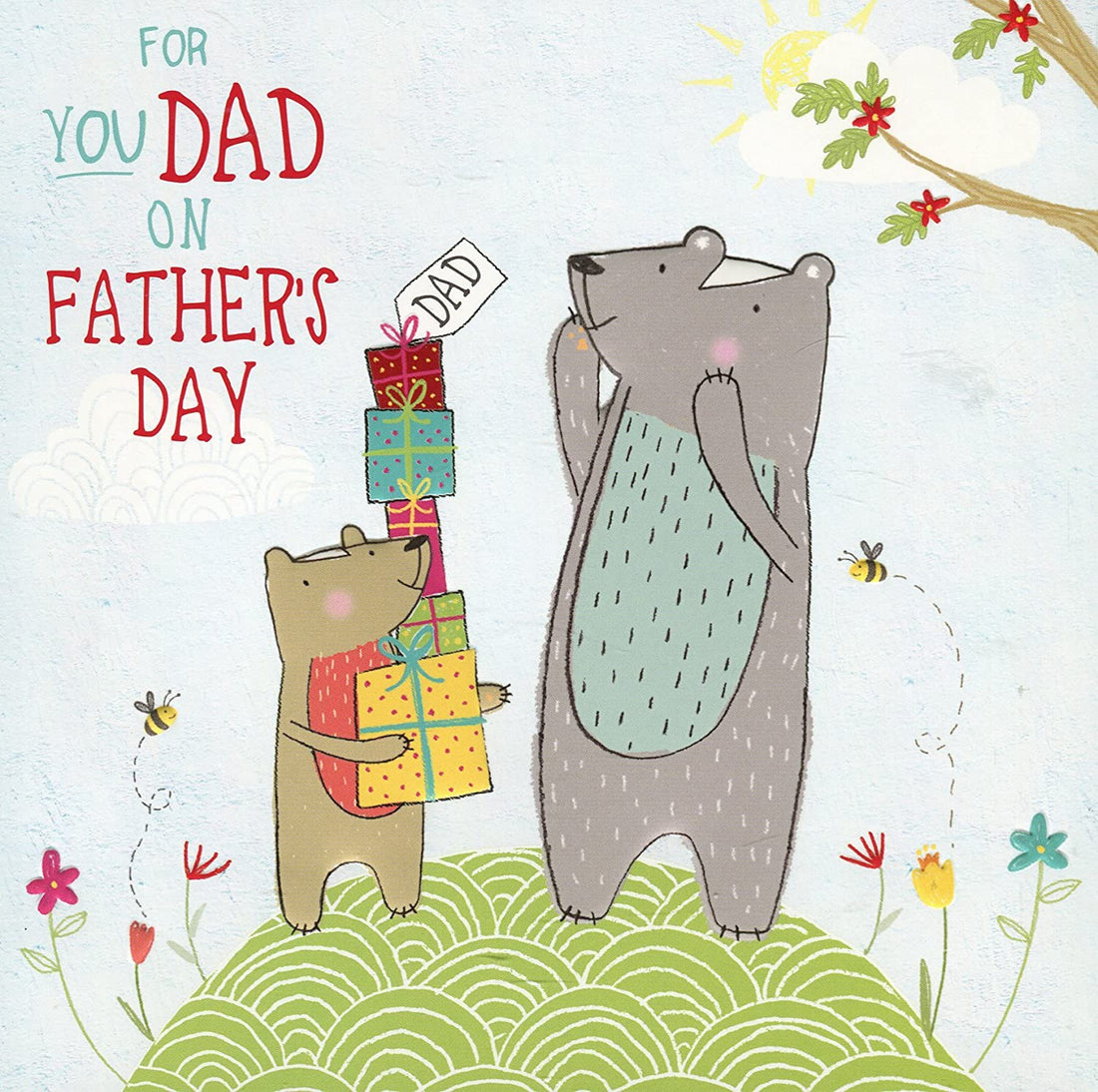 Second Nature For You Dad on Father's Day! Cute Bears Gifts Forest Friends Greeting Card