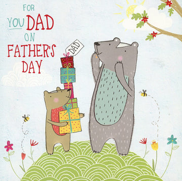 Second Nature For You Dad on Father's Day! Cute Bears Gifts Forest Friends Greeting Card