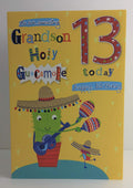 To An Amazing Grandson Holy Guacamole 13 Today Special 13th Birthday Greeting Card 