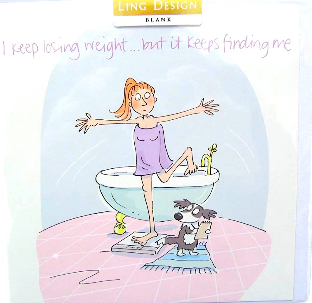 I Keep Loosing Weight...But It Keeps Finding Me Funny Blank Greeting Card 