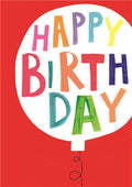 Happy Birthday Balloon - Fun Colourful Neon Children's Blank Greeting Card - Emboss & Foil - Hoopla by Paper Salad (HL1924)