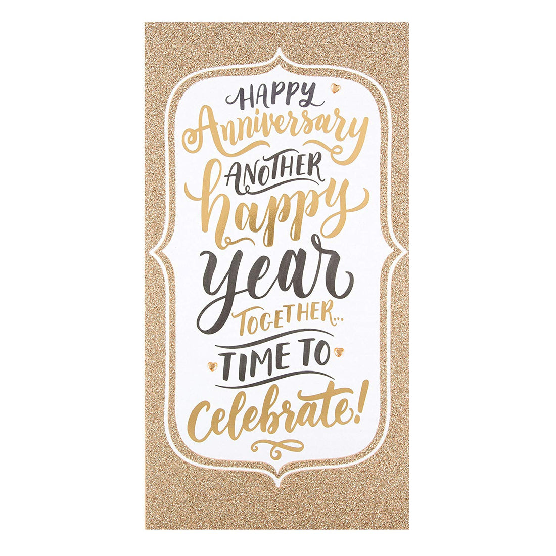 Hallmark Anniversary Card "Time To Celebrate" - Medium Greeting Card