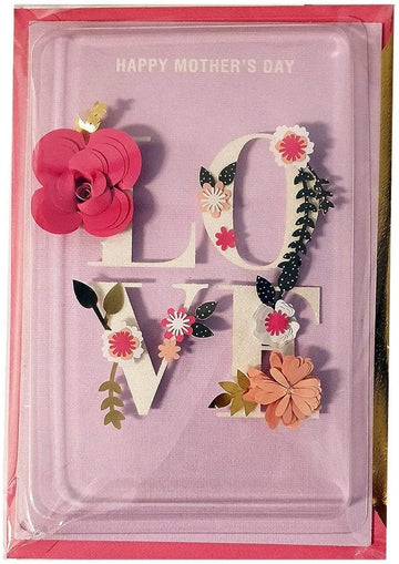 Luxury Keepsake Mother's Day Card - Floral 3D LOVE - Signature From Hallmark