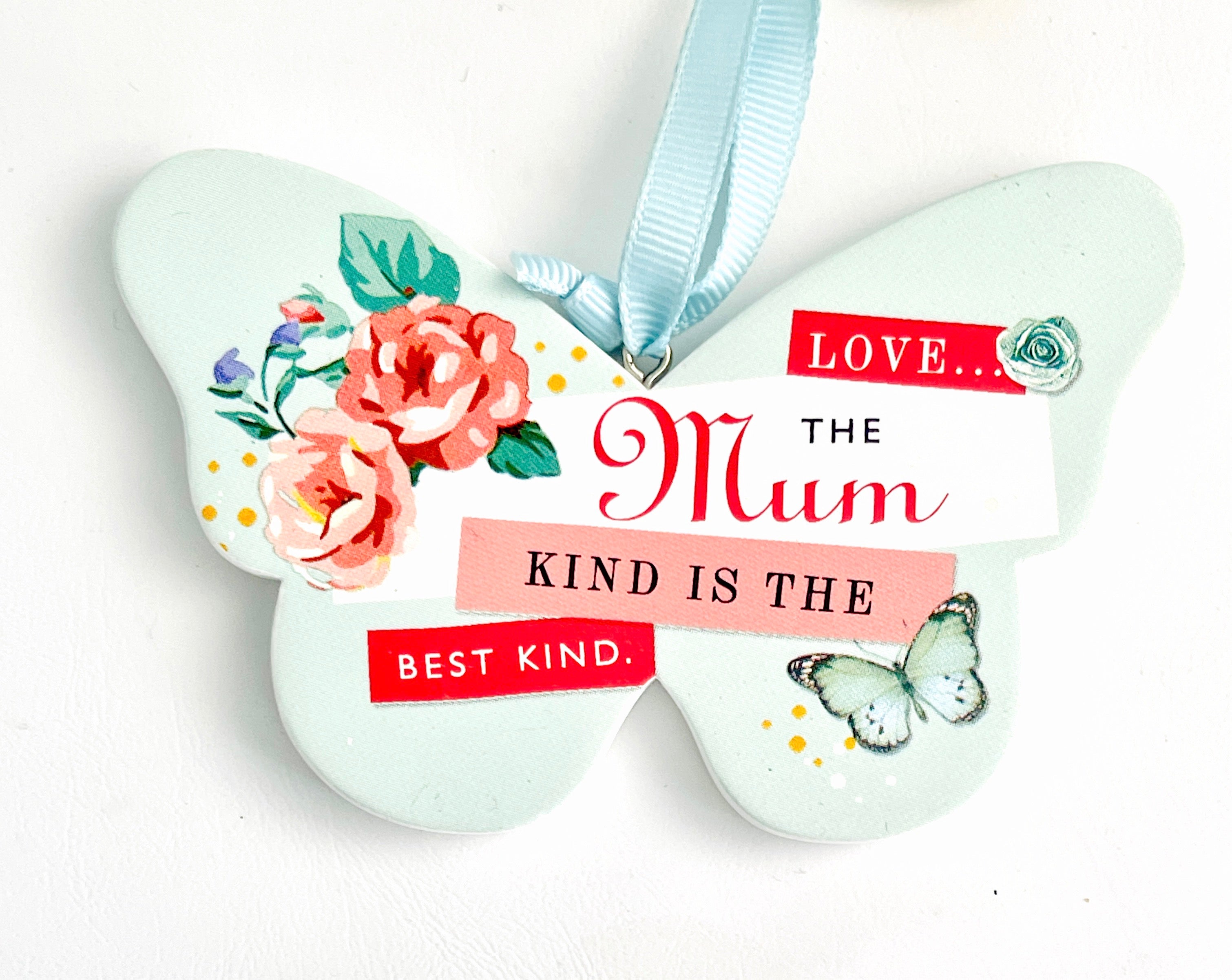 Love... The MUM Kind is the Best Kind Keepsake Butterfly Ceramic Plaque Appreciation Gift by Hallmark