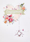 Engagement Love Birds Greeting Card with Foil Finish (GHE225) 