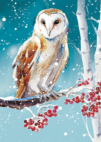 WINTER WILDLIFE Premium Box of 24 Assorted Christmas Cards - 3 Each of 8 Designs - Great British Card Company