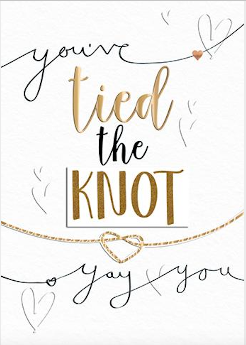 You've tied the Knot Luxury Handmade Wedding Card by Talking Pictures