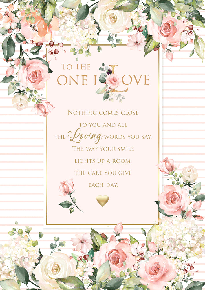 One I Love 6 Verse Booklet insert Luxury Female Birthday Greeting Card