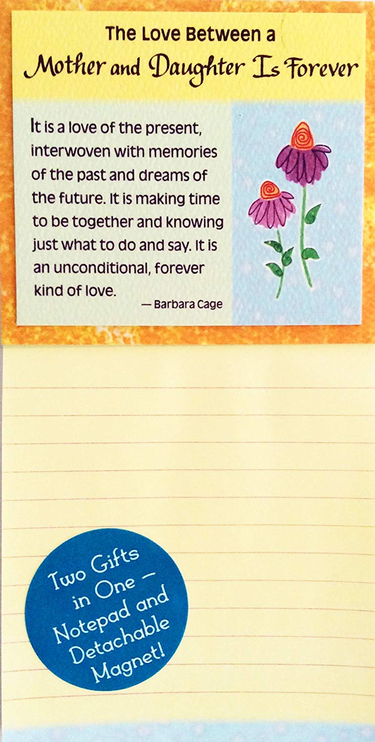 The Love Between A Mother And Daughter Is Forever Notepad And Magnet Blue Mountain 