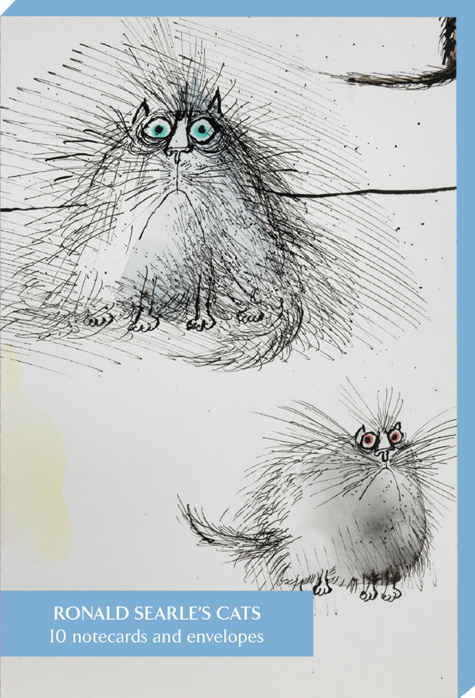 Ronald Searies Cats Blank Notecard Pack by Fitzwilliam Museum (2 each of 5 designs)