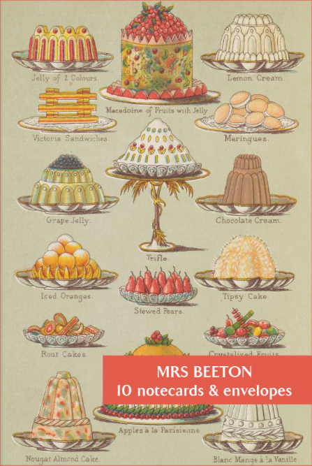 Mrs Beeton Blank Notecard Pack by Fitzwilliam Museum (2 each of 5 designs)