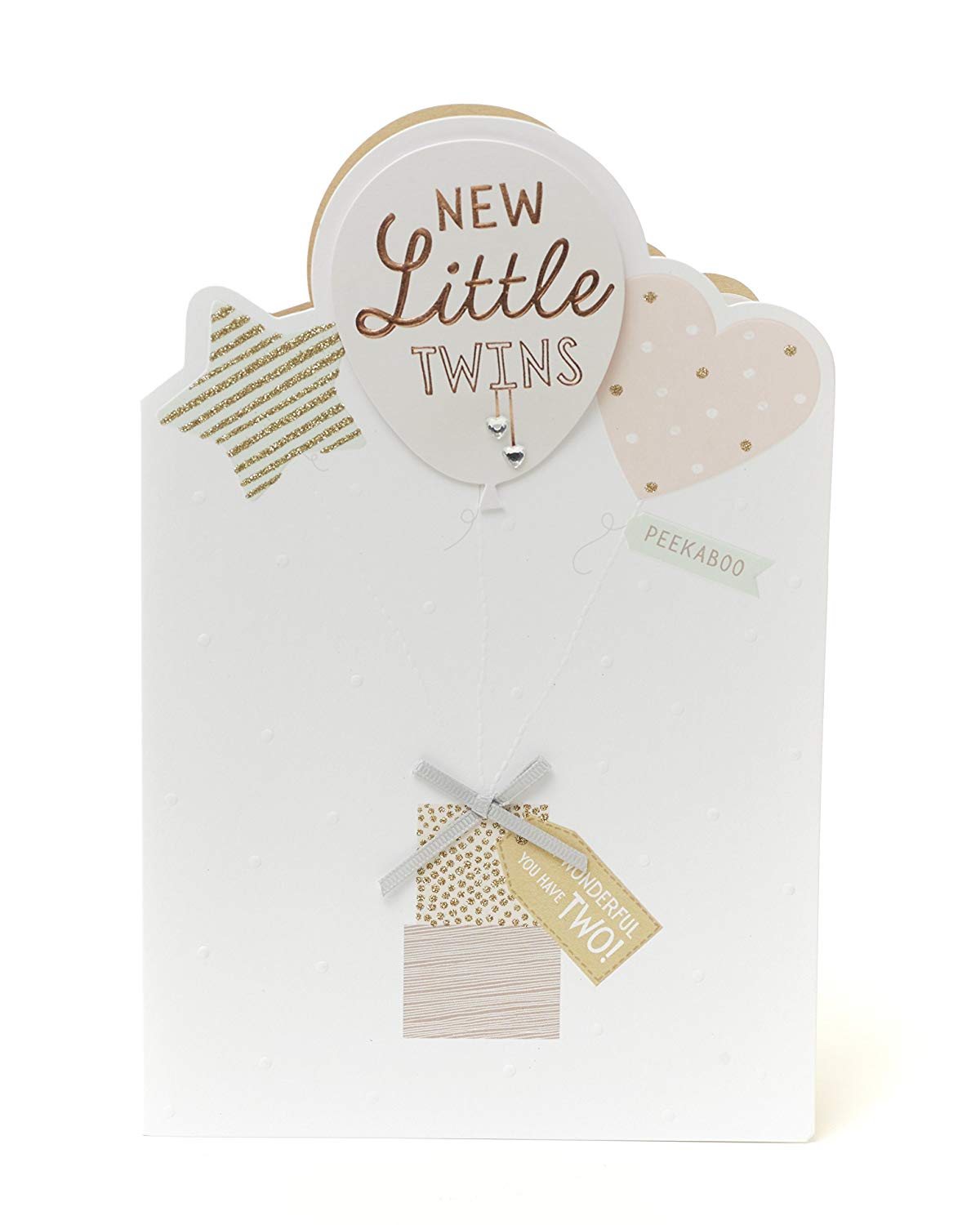 New Little Twins New Baby Unisex Greeting Card 