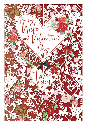 For My Wife on Valentines Day - Love You 2024 Luxury Talking Pictures Handmade Card