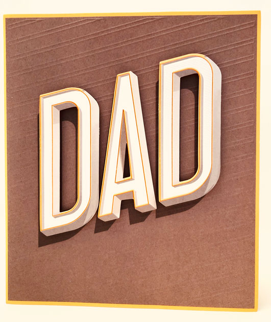 3D DAD Father's Day Greeting Card Perfectly Peculiar