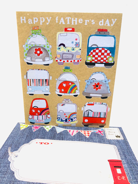 Retro Camper-Van Happy Fathers Day Greeting Card (FD07)