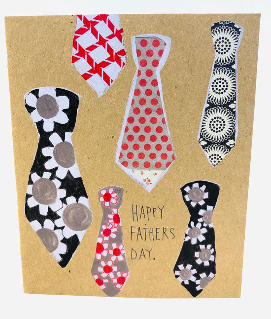 Fun Ties Happy Fathers Day Greeting Card (FD09)