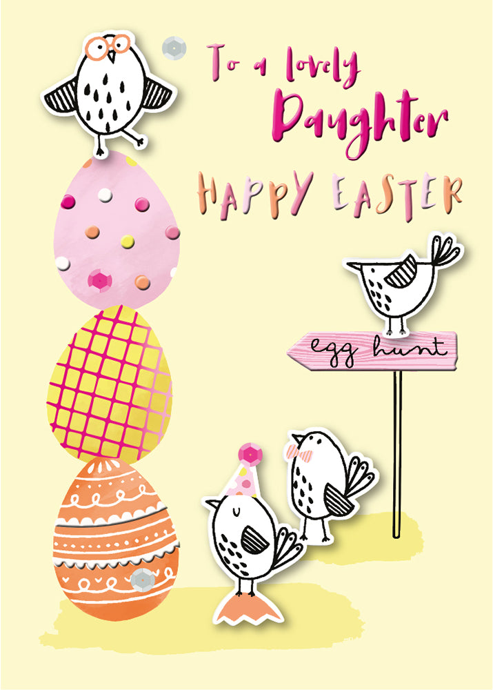 Lovely Daughter Happy Easter Luxury Handmade Card By Talking Pictures