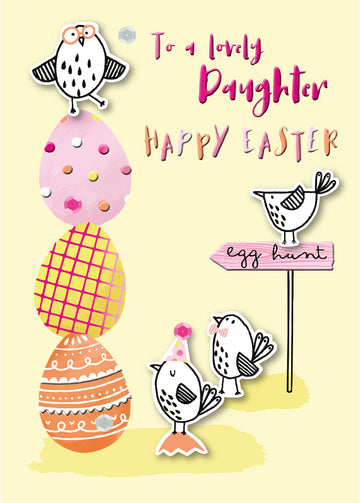 Lovely Daughter Happy Easter Luxury Handmade Card By Talking Pictures