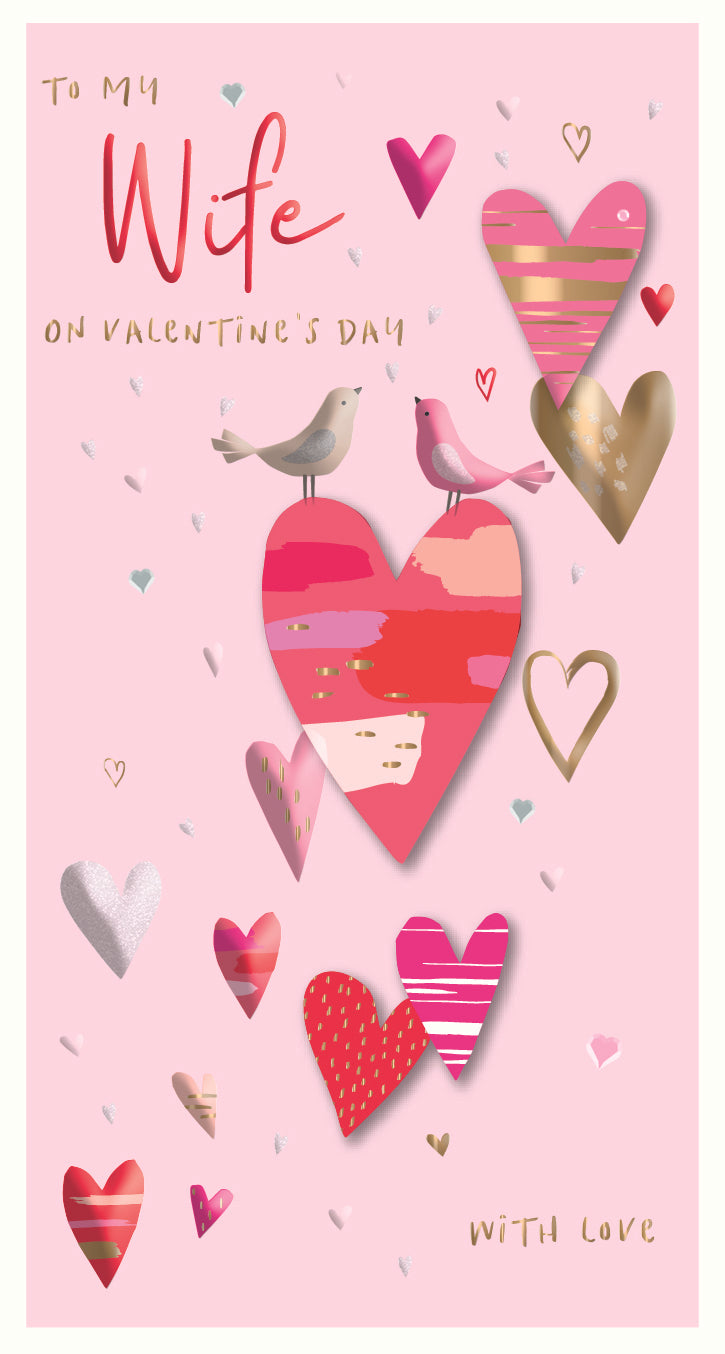 To My Wife on Valentines Day With Love 2024 Luxury Talking Pictures Handmade Card