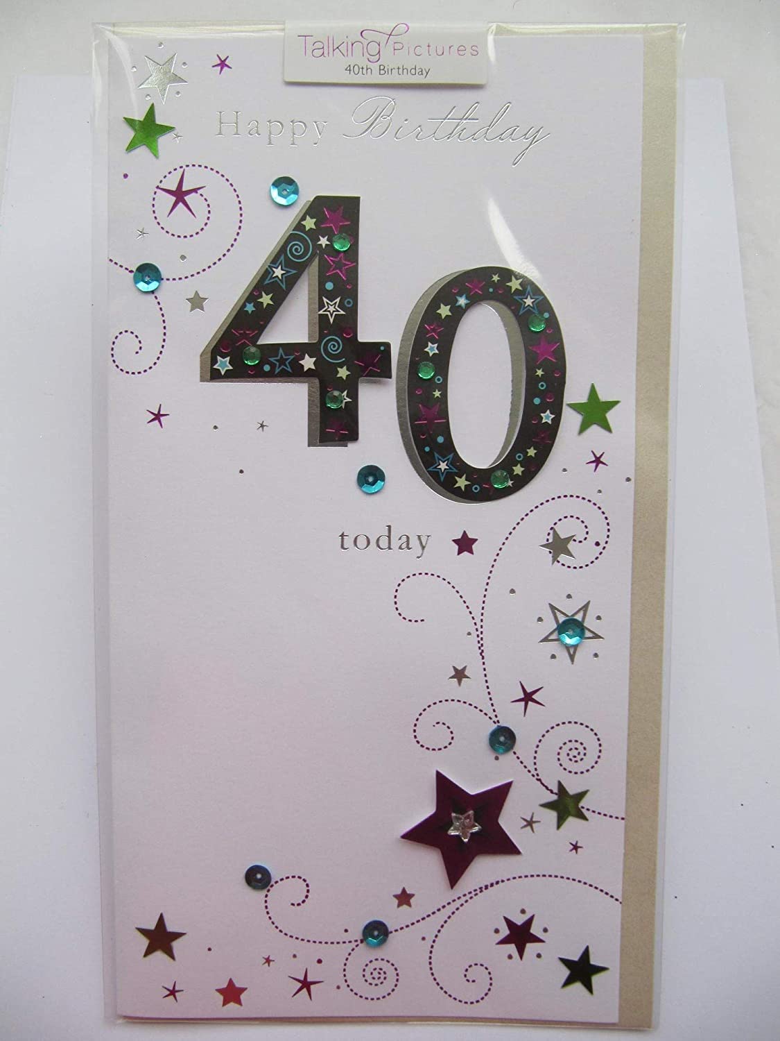 Luxury 3D Handmade 40 Today 40th Birthday Card From Talking Pictures