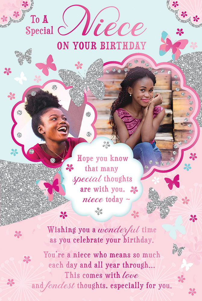 Special Niece on your Birthday African Ethnic Ebony Greeting Card with Lovely Verse