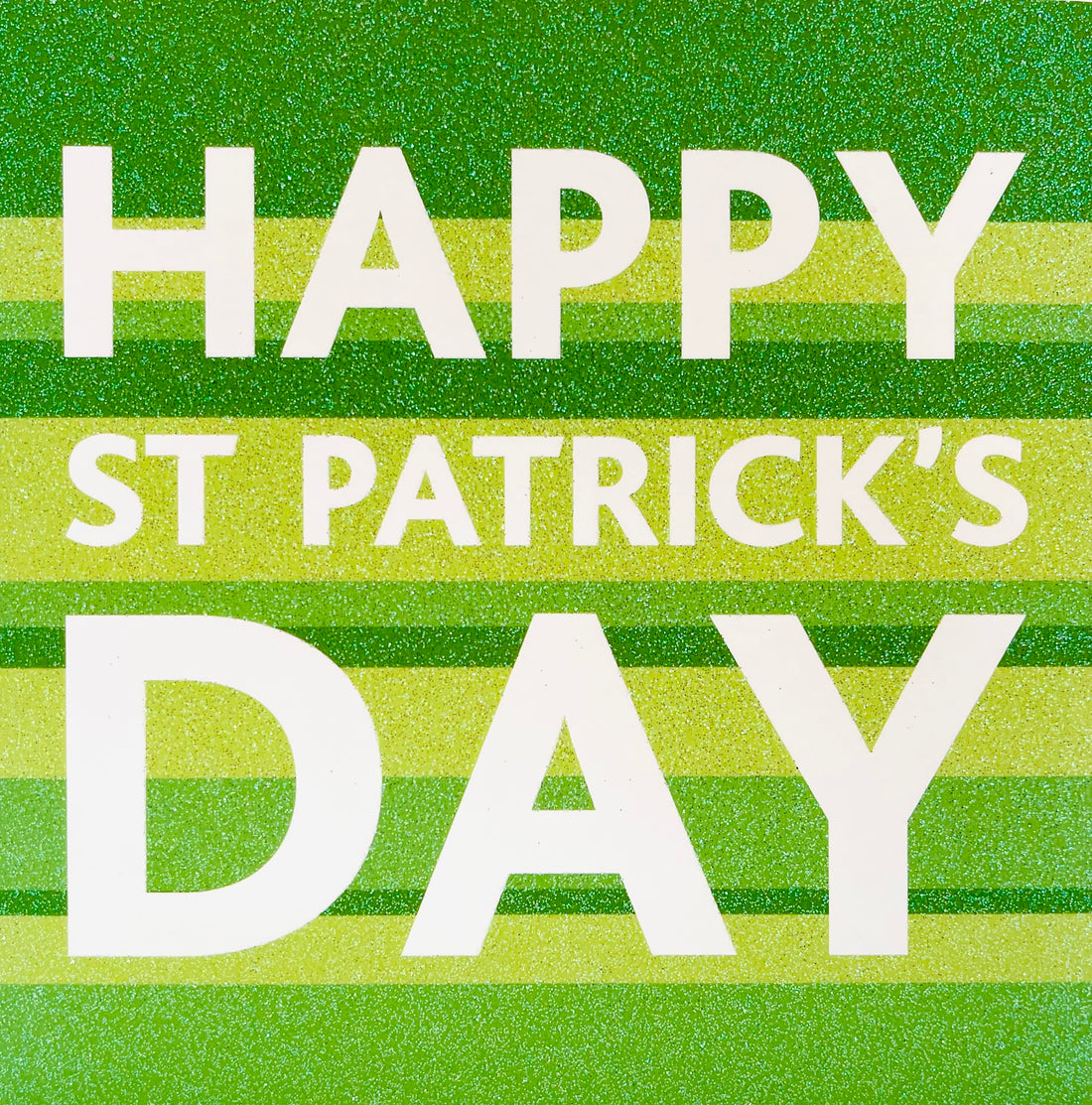 Happy St Patrick's Day Green Glitter Festive Card from Davora