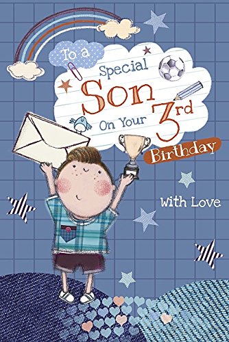 To A Special Son On Your 3rd Birthday With Love Happy Birthday Card