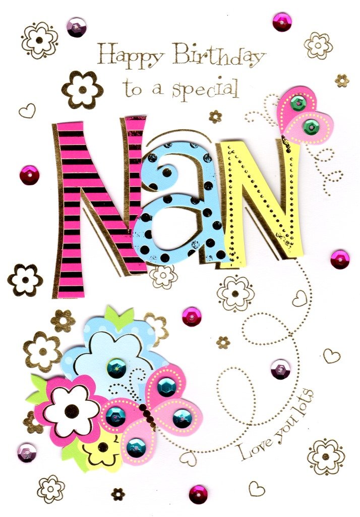 Special Nan Handmade Birthday Greeting Card By Talking Pictures Cards