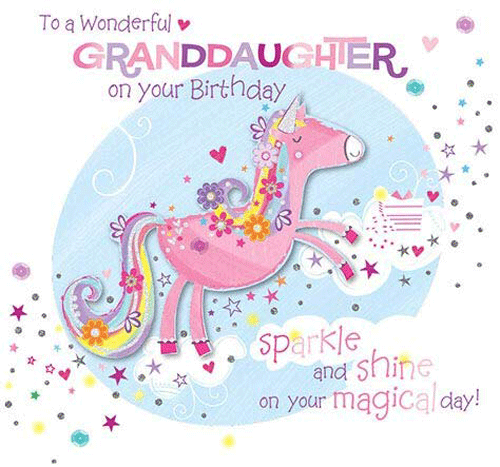 Wonderful Granddaughter 3D Large Luxury Handmade Birthday Card By Talking Pictures