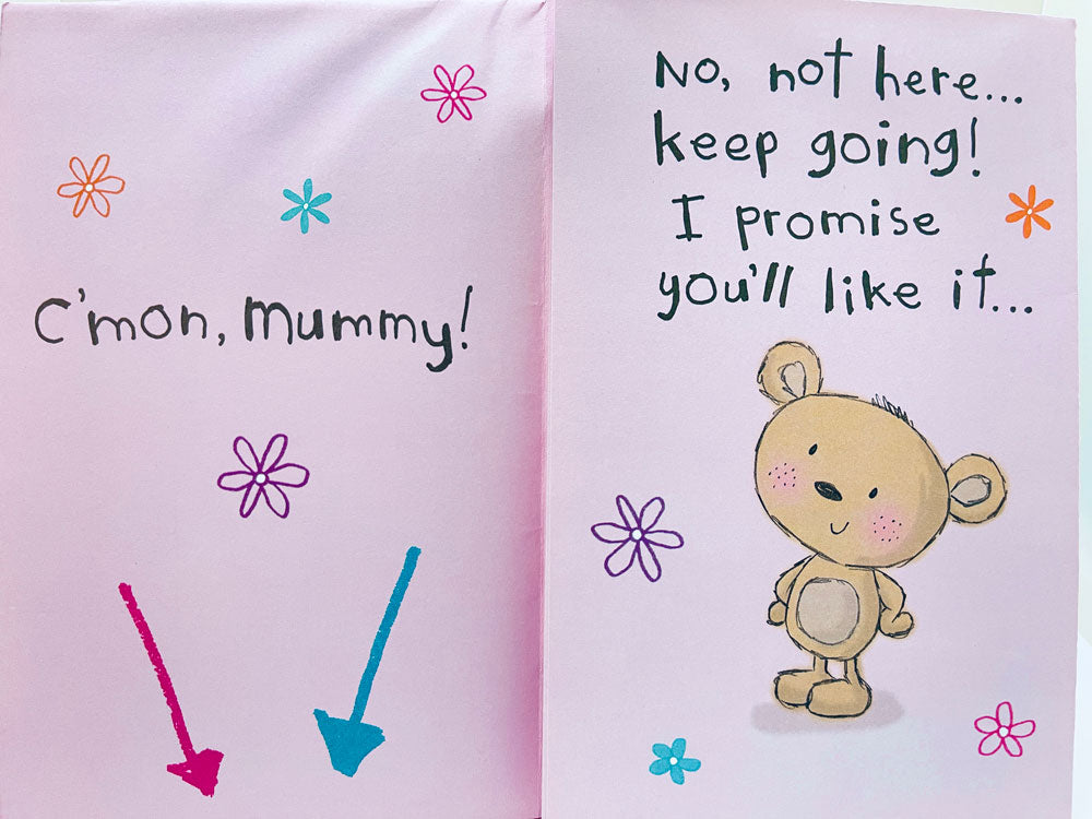 Mummy I Love You Teddy Bear Fold Out Poster Mothers Day Greeting Card By UKG