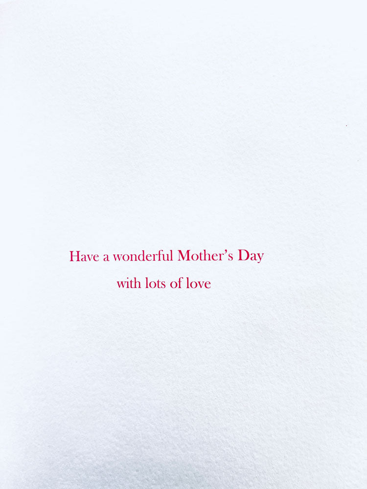 To A Wonderful Mum ...Because You're Worth it! Mothers Day Greeting Card with Embellishment By UKG