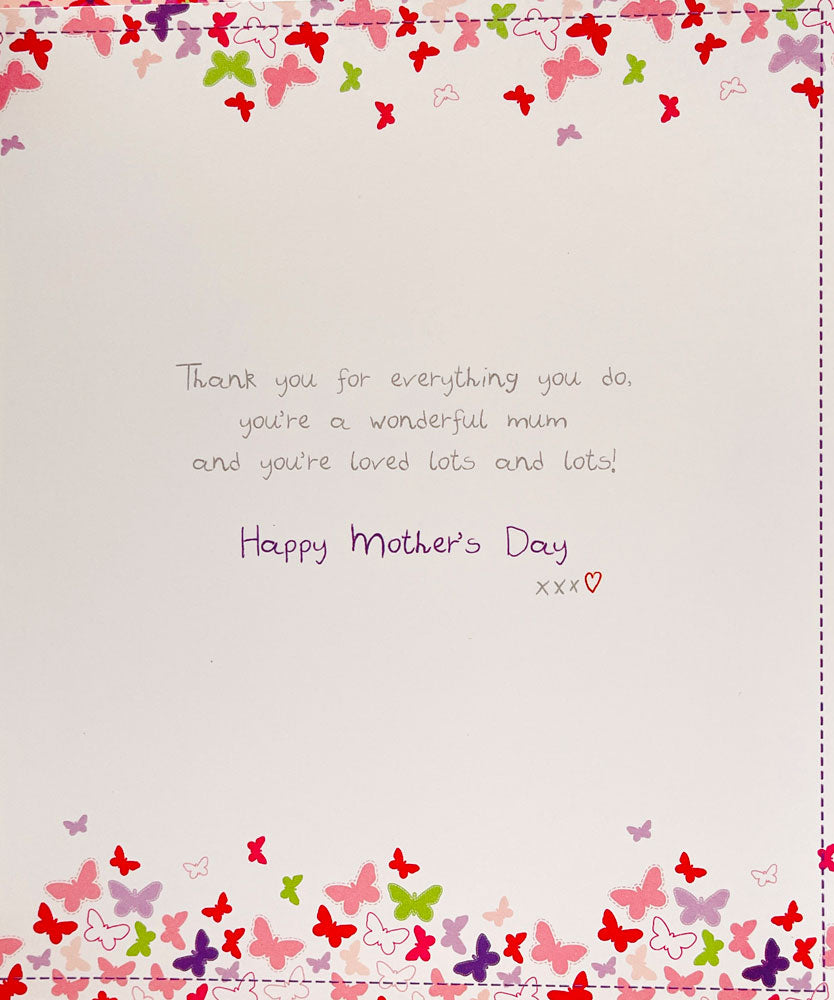 Mum from your Son Boofle Dog Mothers Day Greeting Card with Glitter Finish By UKG