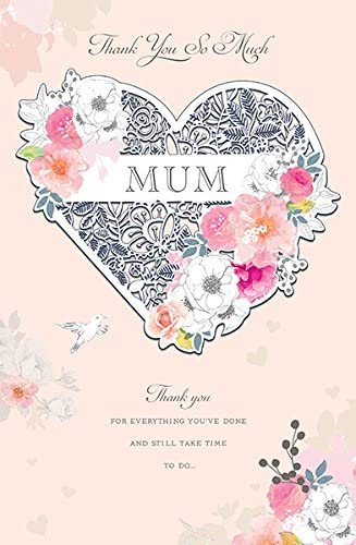 Thank You So Much Mum - Large Luxury Mother's Day Card