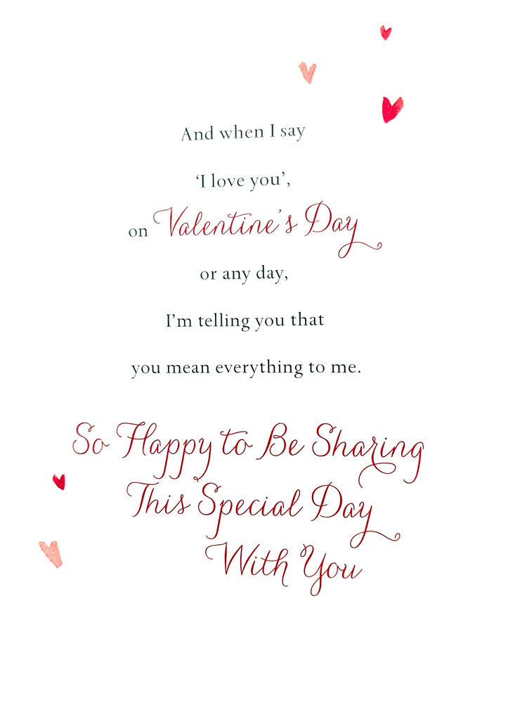 You're the One I Love I Love on Valentine's Day and Always Picnic with Wine and Cake Special UK Greetings Card