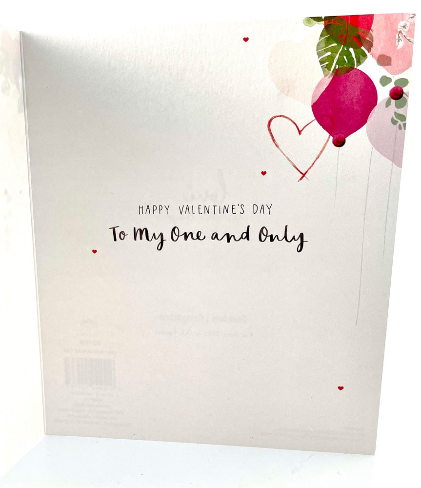 Heart Balloons I Love You Valentines 2022 Special Sequenced Luxury UK Greetings Card