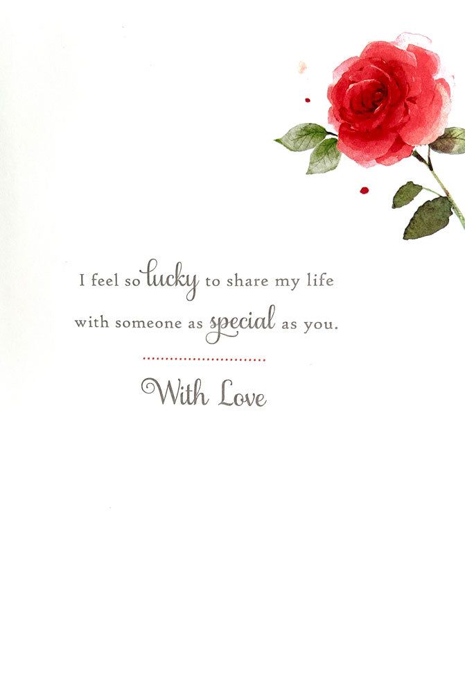 Happy Valentines Day Artistic Watercolor Roses 2022 Special Luxury UK Greetings Card