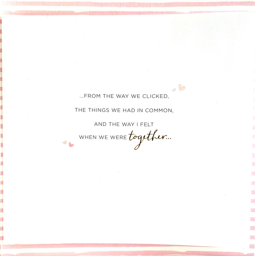 For The One I Love Gold 3D Heart Happy Valentines Day 2022 Special Luxury UK Greetings Card