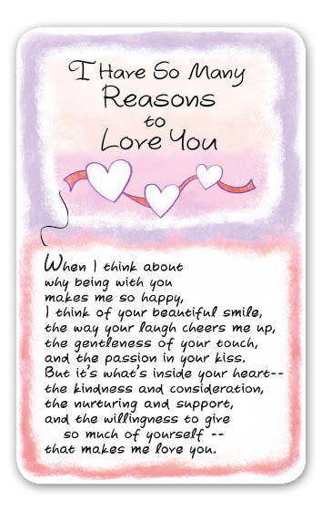 I Have So Many Reasons To Love You Keepsake Wallet Card (WC607) Blue Mountain Arts