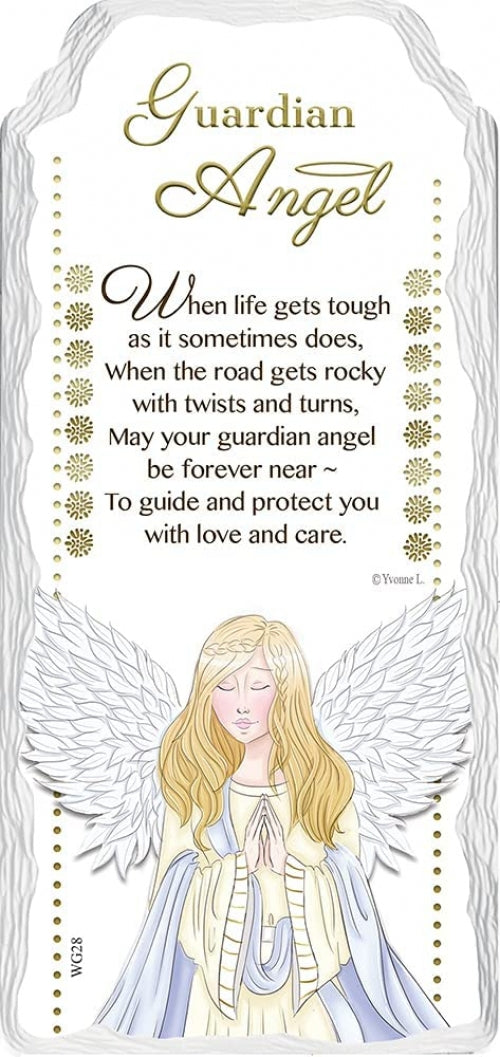 Guardian Angel Religious Sentimental Handcrafted Ceramic Plaque from Sensations	