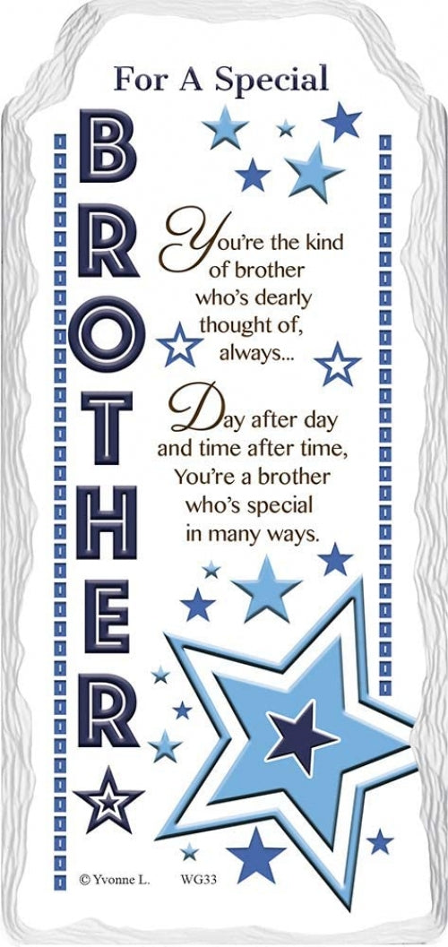 For A Special Brother Sentimental Handcrafted Ceramic Plaque Birthday Gift