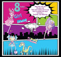 8 Today Happy Birthday - Girl Power Greeting Card with Lovely Verse - Awesome Dragon, Football, Princess Power Fun Comic Art - Wee Nippers by Cardigan Cards