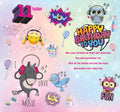 11 Today Happy Birthday - Wow Cool Girl Greeting Card with Lovely Verse - Fun, Party, Music, Emoji, Animals, Pop Art - Wee Nippers by Cardigan Cards