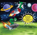 7 Today - Happy 7th Birthday Greeting Card with Lovely Verse - Outer Space, Aliens, UFO, Rocket, Comic Art - Wee Nippers by Cardigan Cards