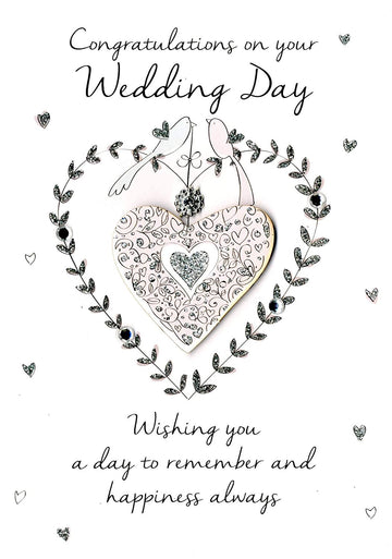 Wedding Day Second Nature Heart Design Card