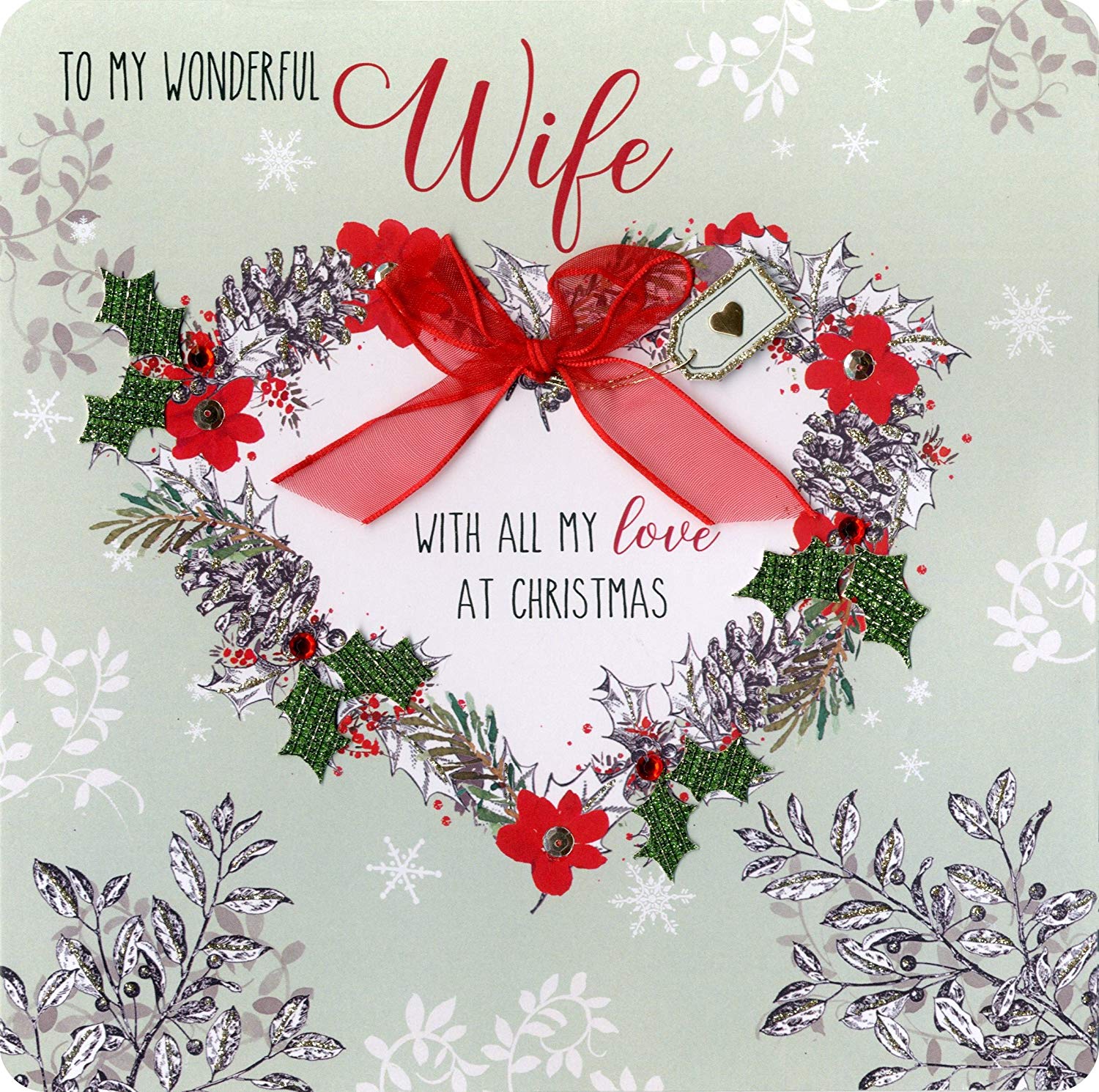 Collectable Keepsake Handmade Wife Christmas Card