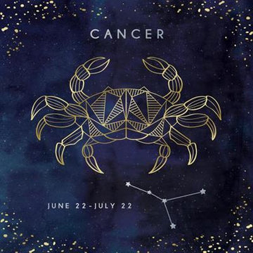 ♋ CANCER the Crab June 22 - July 22 Astrological Zodiac Sign Soft Matt Foiled Greeting Card by Kingfisher